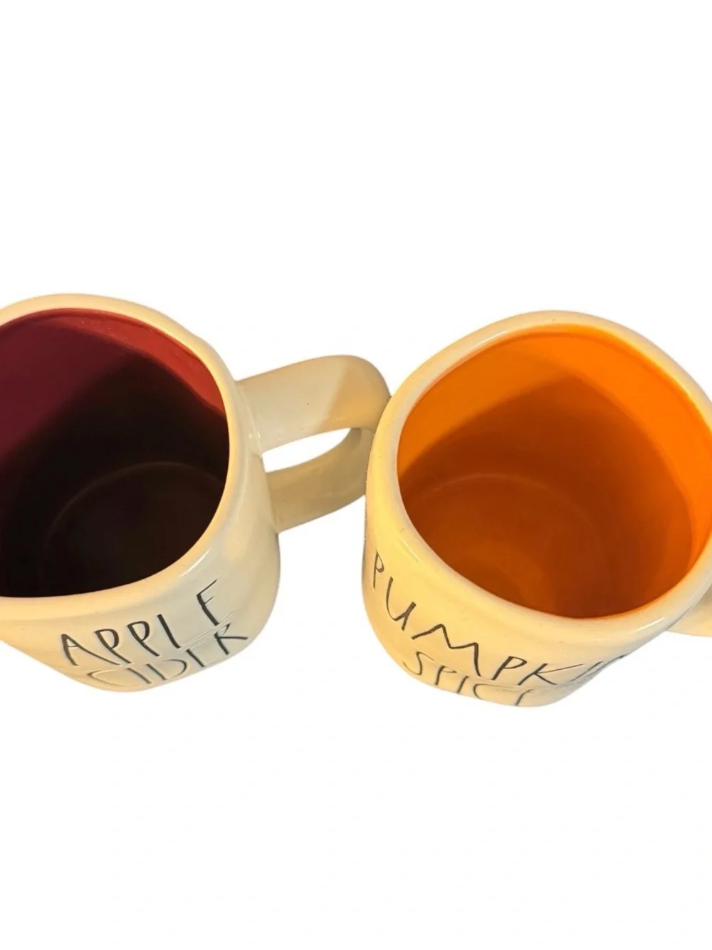 RAE DUNN Pumpkin Spice Apple Cider LL  Heart Clay Mug Halloween Fall Lot